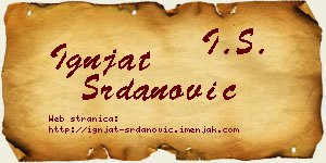 Ignjat Srdanović vizit kartica